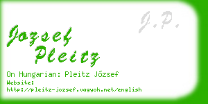 jozsef pleitz business card